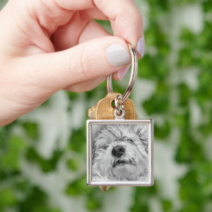 Coton de Tulear dog Key Ring