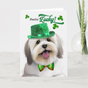 Coton de Tulear Dog Lucky St Patrick's Day Holiday Card