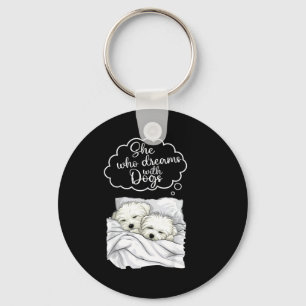 Coton De Tulear Dog Nightgown Pajama Key Ring