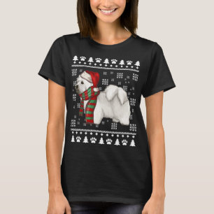 Coton de Tulear Dog Santa Hat Xmas Ugly Christmas T-Shirt