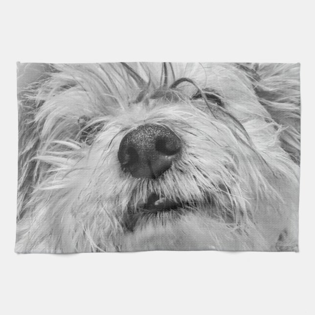 Coton de Tulear dog Tea Towel (Horizontal)