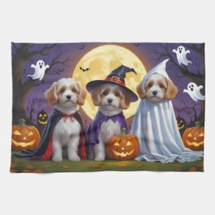 Coton De Tulear Dogs Pumpkin Halloween Funny  Tea Towel