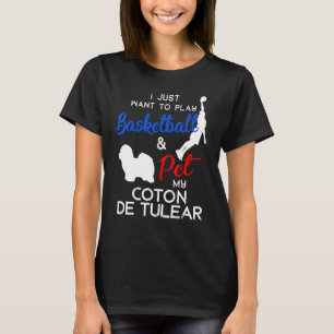 Coton De Tulear Funny Basketball Dog Owner Xmas T-Shirt