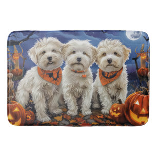 Coton De Tulear Halloween Spooky Bath Mat