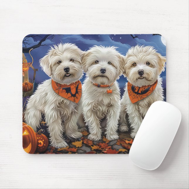 Coton De Tulear Halloween Spooky Mouse Pad (With Mouse)