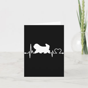 Coton de tulear heartbeat funny dog pet gift card