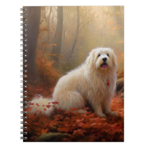 Coton De Tulear in Autumn Leaves Fall Inspire Notebook