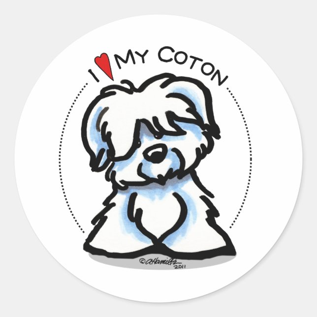 Coton de Tulear Lover Classic Round Sticker (Front)