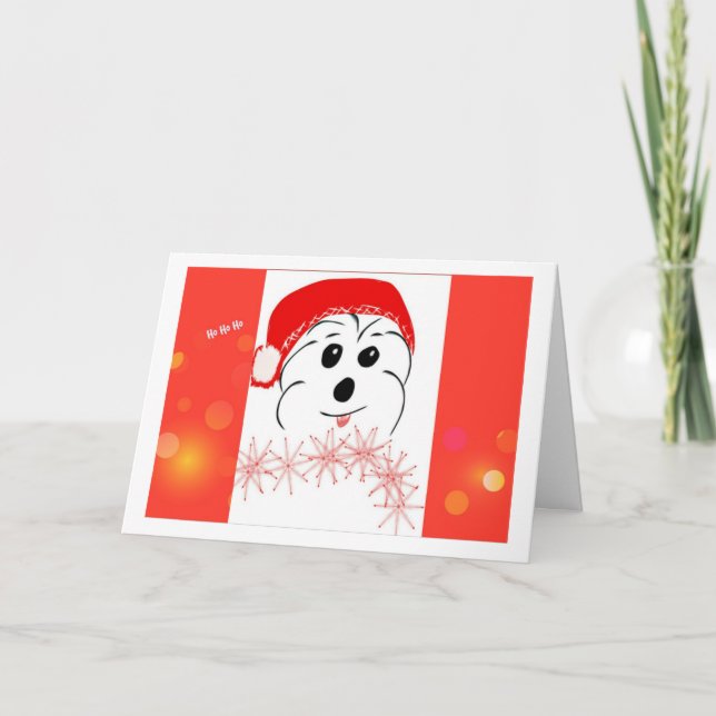 Coton de Tulear Merry Christmas Holiday Card (Front)
