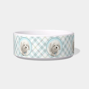 Coton de Tulear Painting - Cute Original Dog Art Bowl