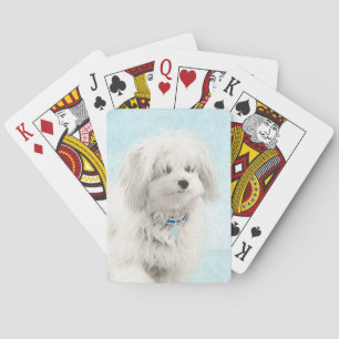 Coton de Tulear Painting - Cute Original Dog Art Playing Cards