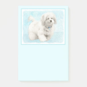 Coton de Tulear Painting - Cute Original Dog Art Post-it Notes