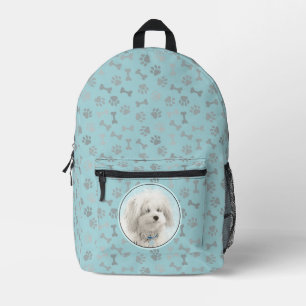 Coton de Tulear Painting - Cute Original Dog Art Printed Backpack