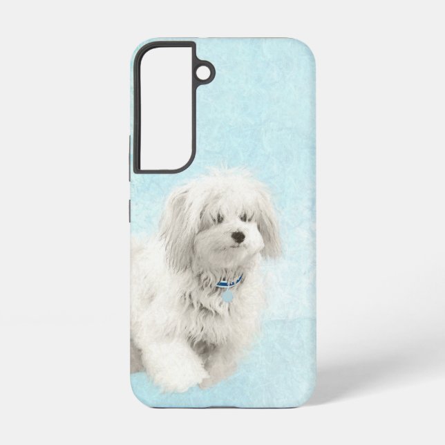 Coton de Tulear Painting - Cute Original Dog Art Samsung Galaxy S22 Case (Back)