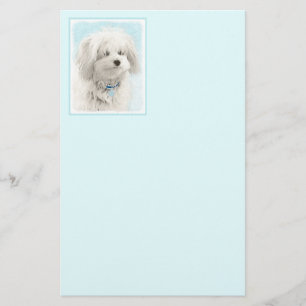 Coton de Tulear Painting - Cute Original Dog Art Stationery
