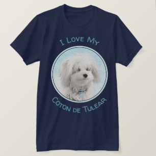 Coton de Tulear Painting - Cute Original Dog Art T-Shirt