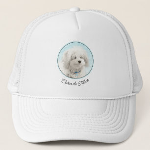 Coton de Tulear Painting - Cute Original Dog Art Trucker Hat