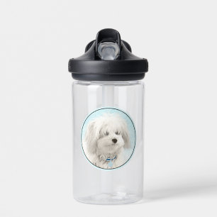 Coton de Tulear Painting - Cute Original Dog Art Water Bottle