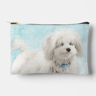 Coton de Tulear Painting Cute Original Pet Dog Art Accessory Pouch