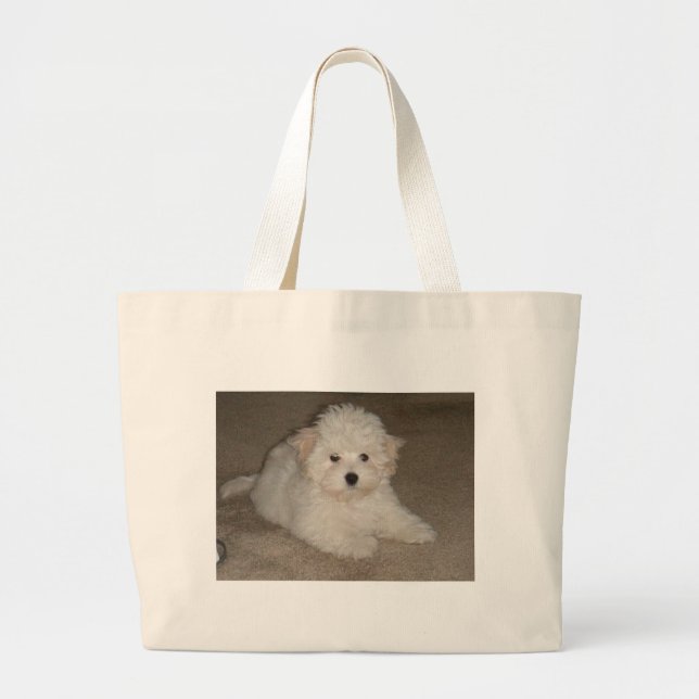Coton_de_Tulear_puppy.png Large Tote Bag (Front)