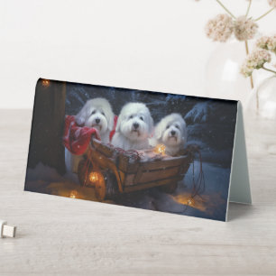 Coton De Tulear Snowy Sleigh Christmas Decor