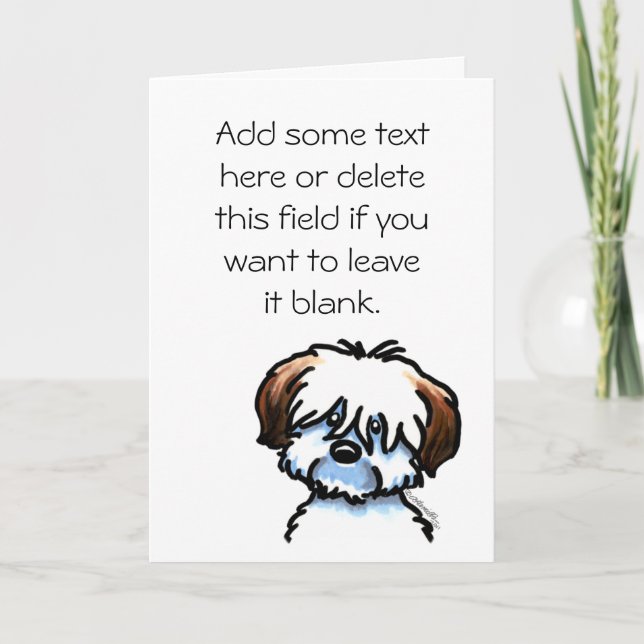 Coton de Tulear Speaking Personalised Greeting Card (Front)