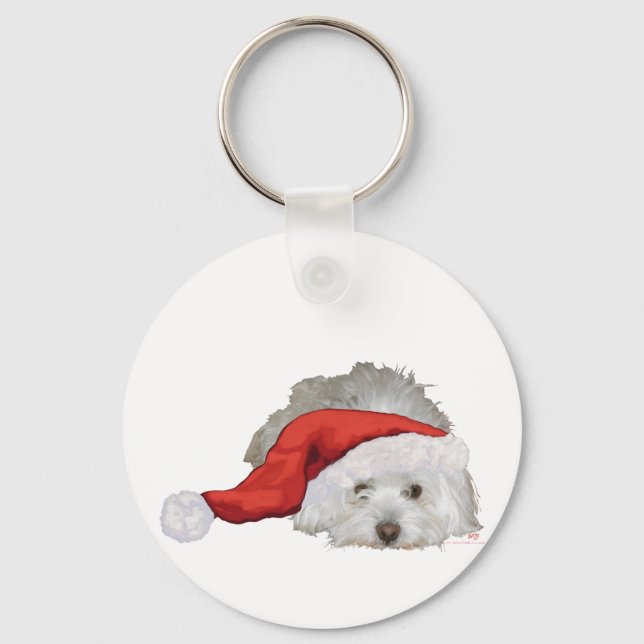 Coton de Tulear - Waiting Key Ring (Front)