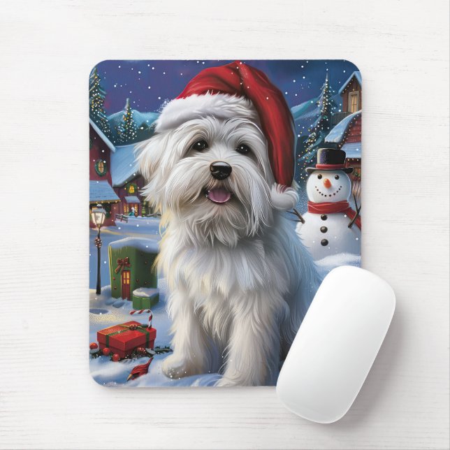 Coton De Tulear Winter Wonderland Christmas Joy Mouse Pad (With Mouse)