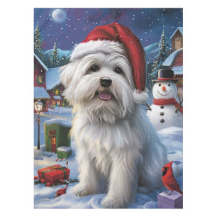 Coton De Tulear Winter Wonderland Christmas Joy Tablecloth