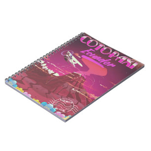 Cotopaxi ,Ecuador AIR MAIL travel poster Notebook
