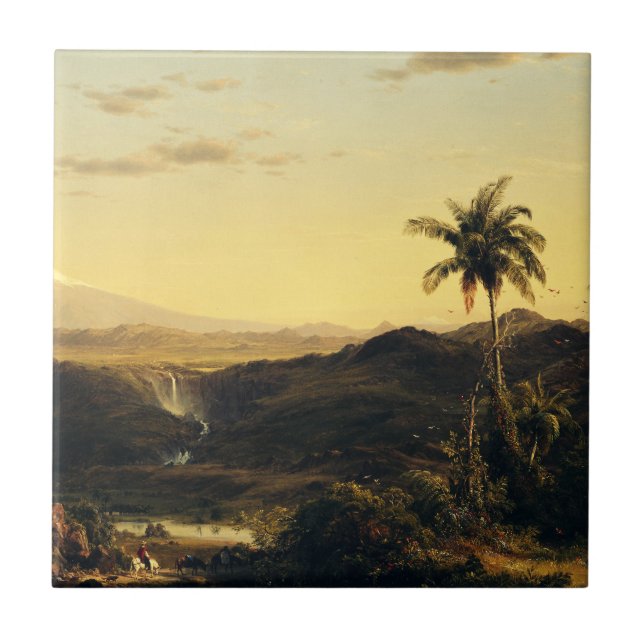 Cotopaxi from Andes Mountains by Frederic Edwin Ch Ceramic Tile (Front)