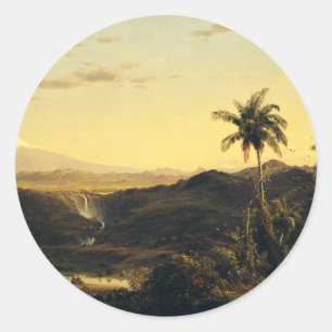 Cotopaxi from Andes Mountains by Frederic Edwin Ch Classic Round Sticker