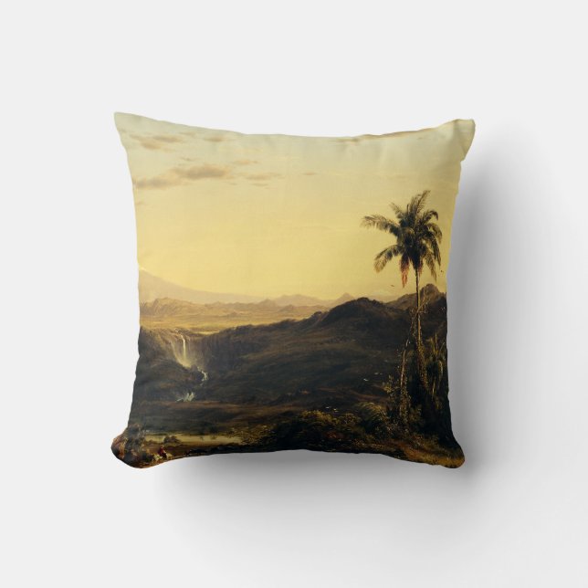 Cotopaxi from Andes Mountains by Frederic Edwin Ch Cushion (Front)