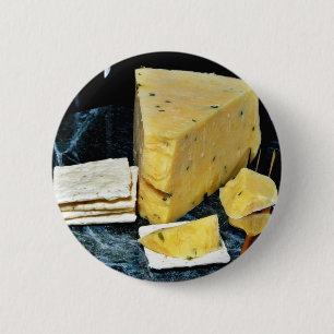 Cotswold Double Gloucester Cheese 6 Cm Round Badge