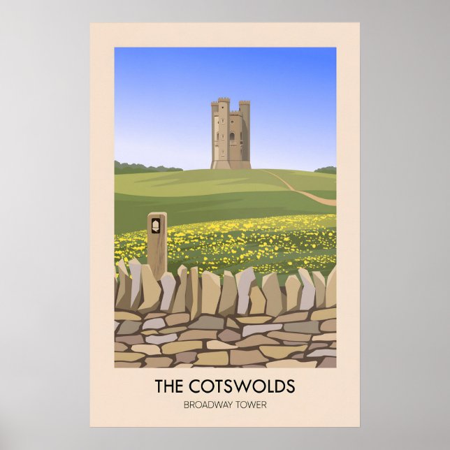 Cotswolds Broadway Tower Travel Poster (Front)