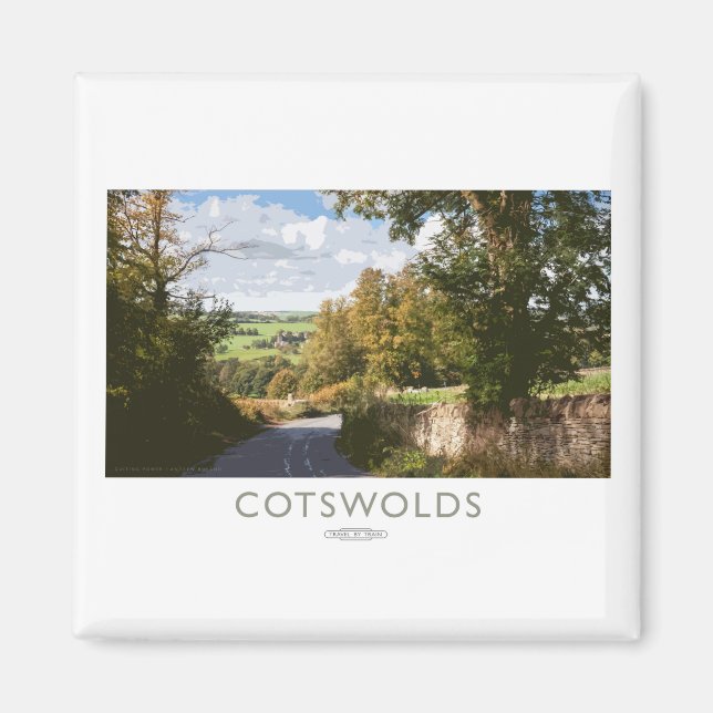 Cotswolds Railway Poster Magnet (Front)