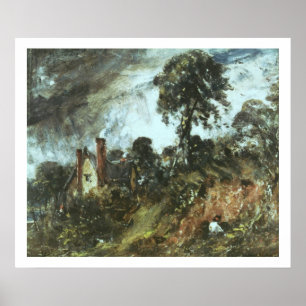 Cottage among Trees with a Sandbank, c.1830-36 (oi Poster