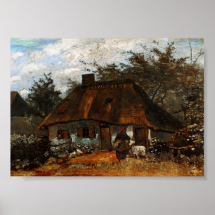 Cottage and Woman with Goat, Vincent van Gogh Poster