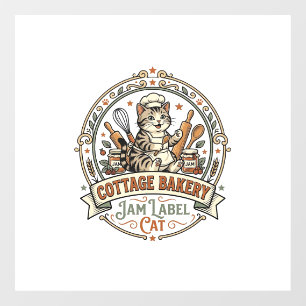 Cottage Bakery Jam Label Cat Cottage Bakery Jam La