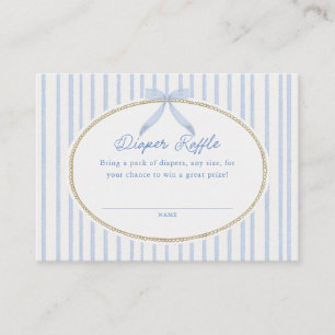 Cottage Blue Baby Shower Diaper Raffle Enclosure Card