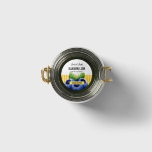 Cottage Blueberry Jam Lid Label Sticker