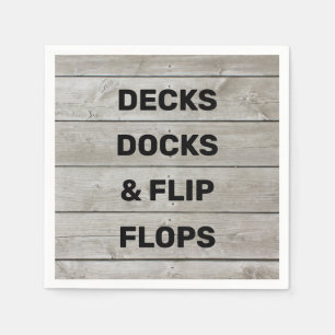 Cottage, Boating or Beach House Aged Sign Quote Napkin