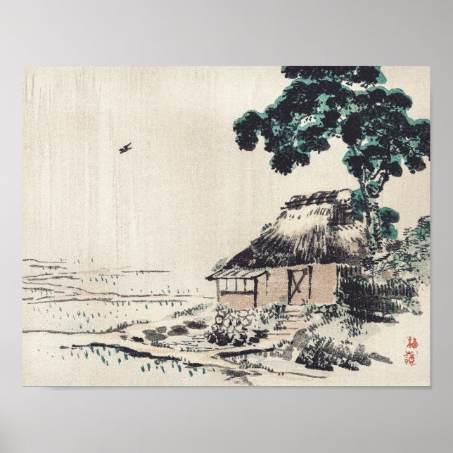 Cottage by Kōno Bairei  Poster (Front)