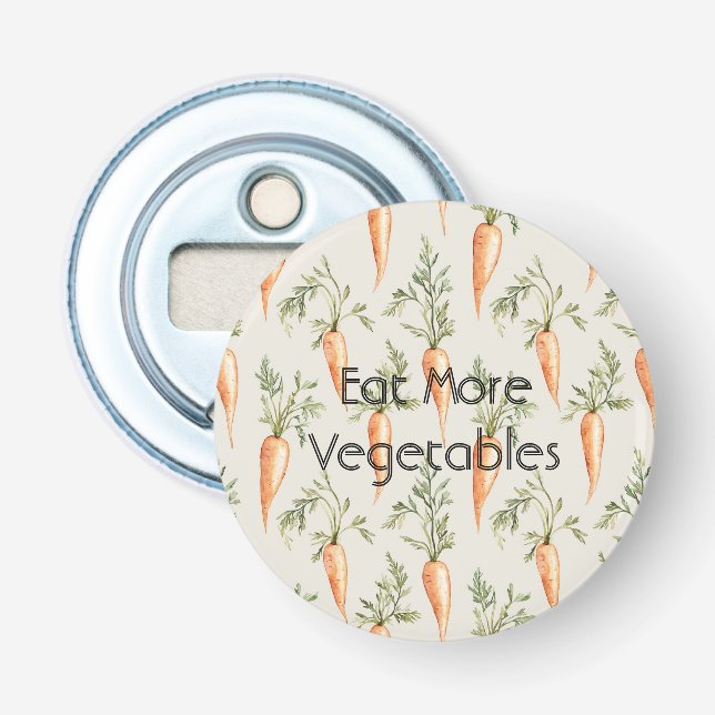 Cottage Carrots Vegetables  Bottle Opener (Front)
