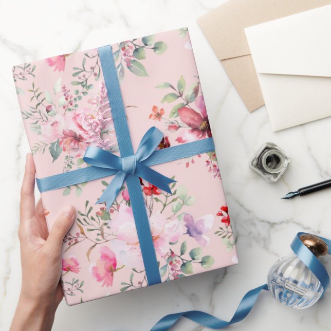 Cottage Chic Flower Pattern Wrapping Paper (Gifting)