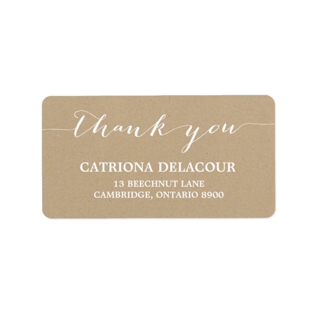 Cottage Chic Handwritten Script Address Label (Front)