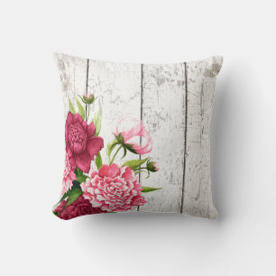 Cottage Chic Peonies Accent Pillow