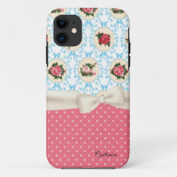 Cottage Chic Roses & Polka Dots