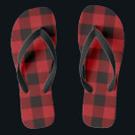 cottage Christmas Red buffalo lumberjack plaid Thongs<br><div class="desc">cottage Christmas Red buffalo lumberjack plaid gifts,  buffalo plaid christmas accessories.  lumberjack party favours,   lumberjack baby shower gifts.  lumberjack wedding gifts,   lumberjack christmas gifts.</div>
