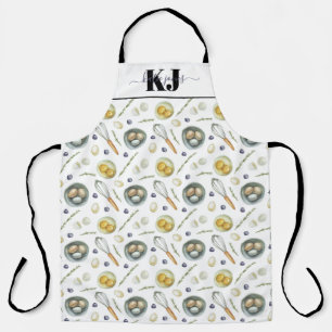Cottage Core Baking Pattern   Monogram Apron